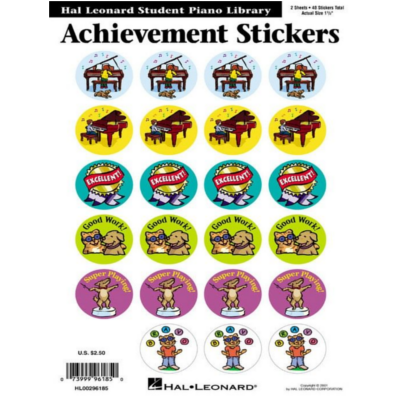 Achievement Stickers-Piano & Keyboard-Hal Leonard-Engadine Music