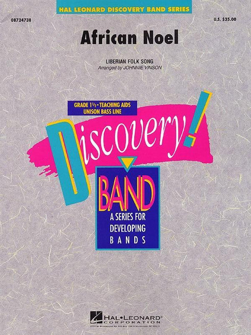 African Noel Arr. Johnnie Vinson Concert Band Chart Grade 1.5