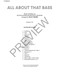 All About That Bass, Arr. Joan Thorp Concert Band Grade 1.5-Concert Band-Thorp Music-Engadine Music