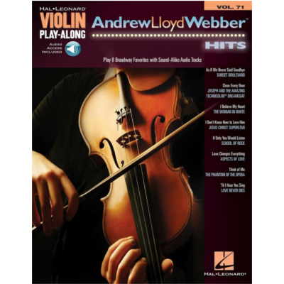 Andrew Lloyd Webber Hits, Violin Playalong Volume 71-Strings-Hal Leonard-Engadine Music