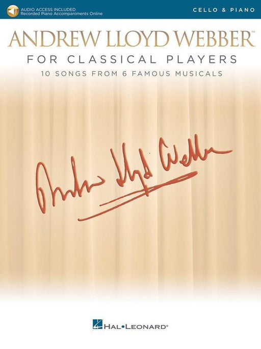 Andrew Lloyd Webber for Classical Players - Cello/Piano-Strings-Hal Leonard-Engadine Music