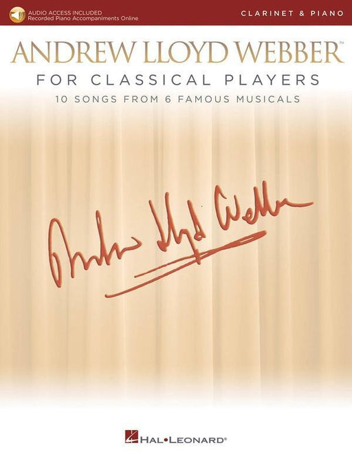 Andrew Lloyd Webber for Classical Players - Clarinet/Piano-Woodwind-Hal Leonard-Engadine Music