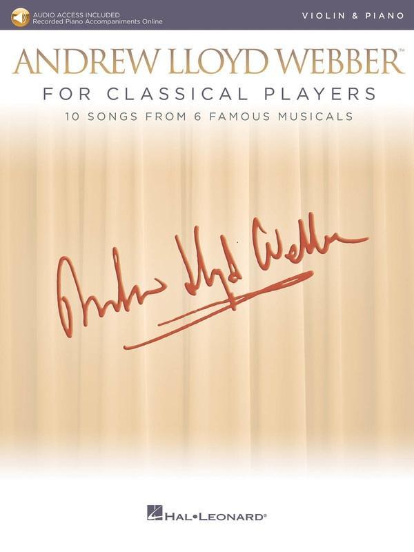Andrew Lloyd Webber for Classical Players - Violin/Piano-Strings-Hal Leonard-Engadine Music
