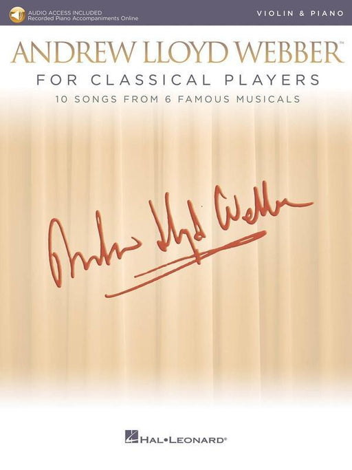 Andrew Lloyd Webber for Classical Players - Violin/Piano-Strings-Hal Leonard-Engadine Music