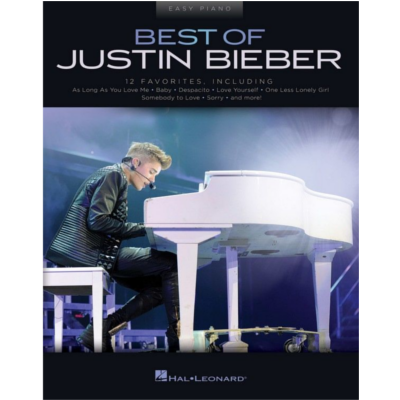 Best of Justin Bieber, Easy Piano with Lyrics-Easy Piano-Hal Leonard-Engadine Music