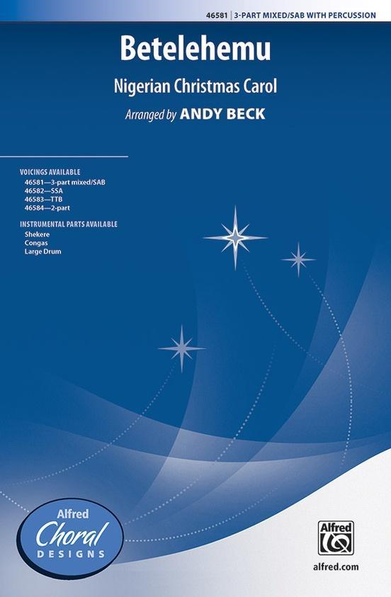 Betelehemu, Arr. Andy Beck Choral-Choral-Alfred-3 Part Mixed/SAB a cappella-Engadine Music