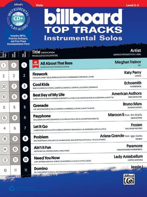 Billboard Top Tracks Instrumental Solos - Viola Book & CD