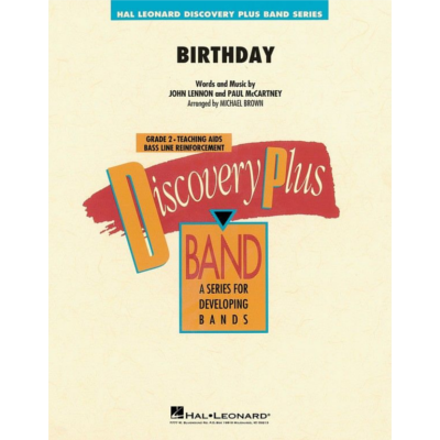 Birthday, The Beatles Arr. Michael Brown Concert Band Chart Grade 2-Concert Band Chart-Hal Leonard-Engadine Music