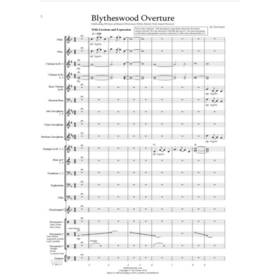 Blytheswood Overture, Tim Ferrier Concert Band Chart Grade 2.5-Concert Band Chart-Tim Ferrier-Engadine Music