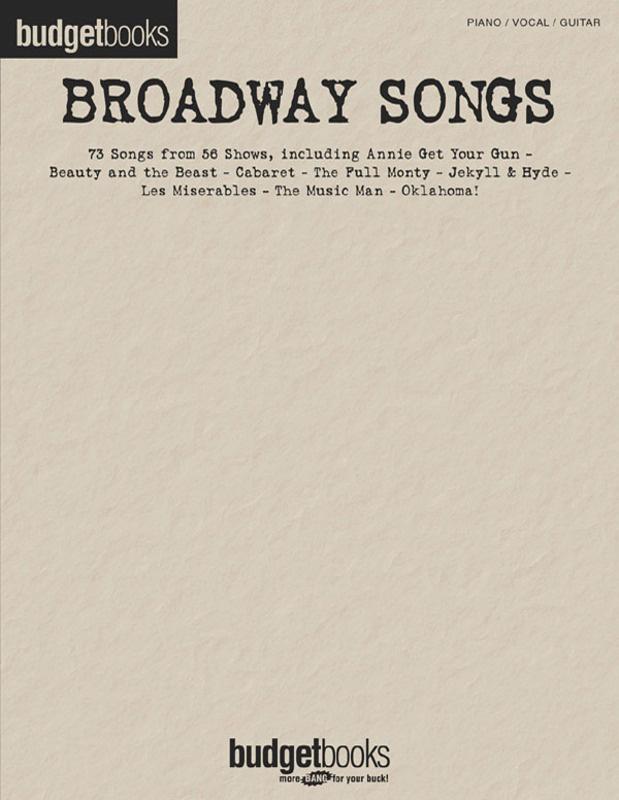 Broadway Songs, Piano Vocal & Guitar-Piano Vocal & Guitar-Hal Leonard-Engadine Music
