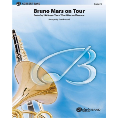 Bruno Mars on Tour Arr. Patrick Roszell Concert Band Chart Grade 3.5-Concert Band Chart-Alfred-Engadine Music