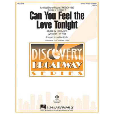 Can You Feel the Love Tonight Voicetrax CD Choral Arr. Audrey Snyder Elton John-Choral-Hal Leonard-Engadine Music