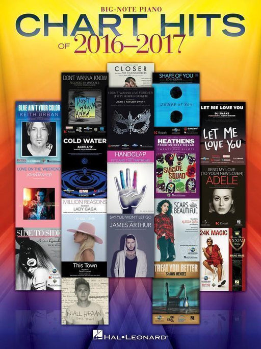 Chart Hits of 2016-2017-Songbooks-Hal Leonard-Engadine Music