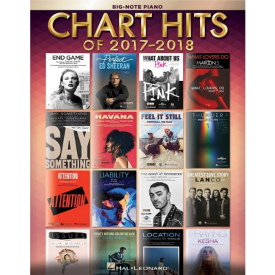 Chart Hits of 2017-2018, Big-Note Piano-Big Note Piano-Hal Leonard-Engadine Music
