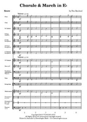 Chorale & March in E flat, Tim Rowland Concert Band Chart Grade 1-Concert Band Chart-Hosenbugler-Engadine Music