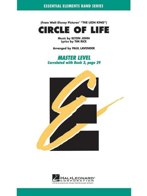 Circle of Life, Arr. Paul Lavender Concert Band Grade 2-Concert Band-Hal Leonard-Engadine Music