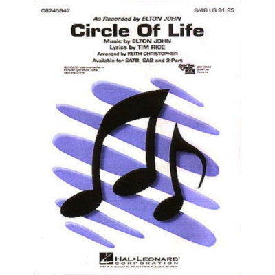 Circle of Life Elton John Arr. Keith Christopher Choral-Choral-Hal Leonard-Engadine Music