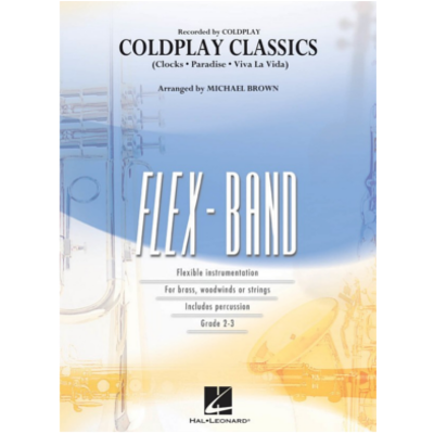 Coldplay Classics, Coldplay Arr. Michael Brown Flexband Arrangement Chart Grade 2-3-Flexband Arrangement-Hal Leonard-Engadine Music