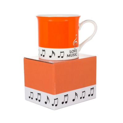 Colour Block Mug Orange-Homeware-Engadine Music-Engadine Music