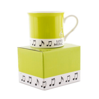 Colour Block Mug Pea Green-Homeware-Engadine Music-Engadine Music