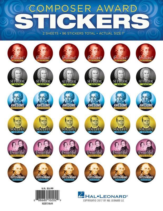 Composer Award Stickers-Reference-Hal Leonard-Engadine Music