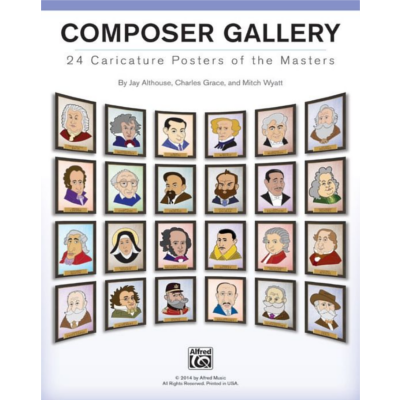 Composer Gallery - 24 Caricature Posters of the Masters-Classroom-Alfred-Engadine Music