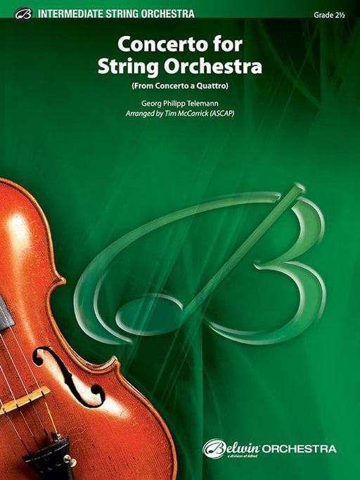 Concerto for String Orchestra, Telemann Arr. Tim McCarrick String Orchestra Grade 2.5-String Orchestra-Alfred-Engadine Music