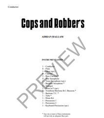 Cops and Robbers, Adrian Hallam Concert Band Grade 1-Concert Band-Thorp Music-Engadine Music