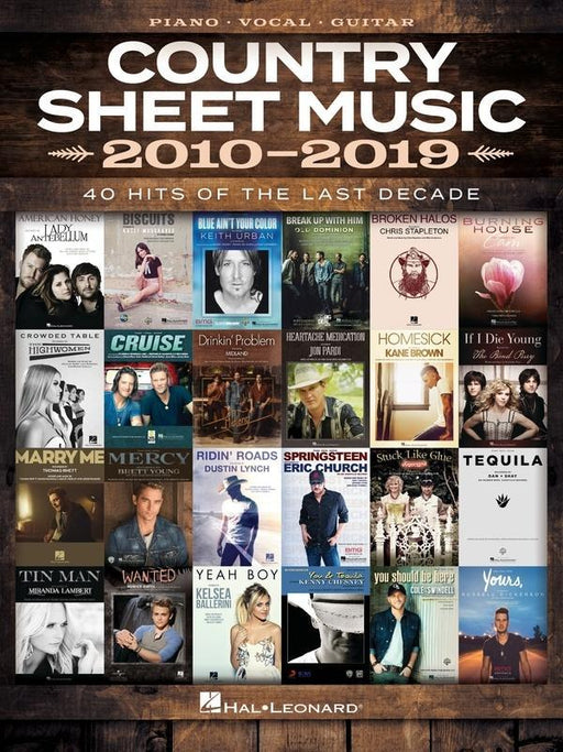 Country Sheet Music 2010-2019, Piano Vocal & Guitar