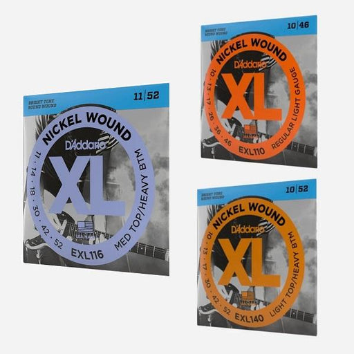 D'Addario XL Nickel Wound Electric Guitar Three Pack of String Sets - Various Gauges