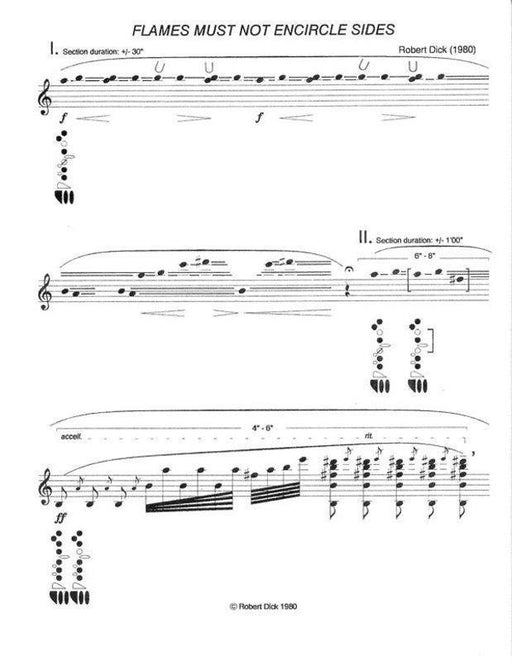 Dick - Flames Must Not Encircle Sides Flute-Woodwind-Multiple Breath Music-Engadine Music
