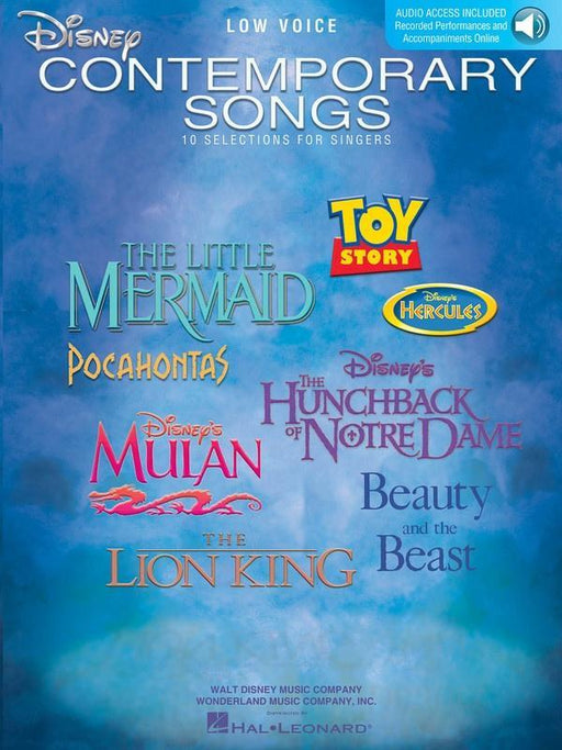 Disney Contemporary Songs, Low Voice-Vocal-Hal Leonard-Engadine Music