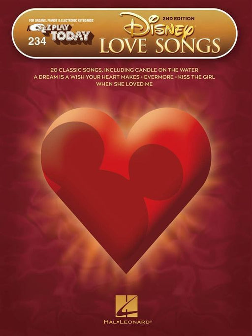 Disney Love Songs 2nd Edition, E-Z Play Today Volume 234-Piano & Keyboard-Hal Leonard-Engadine Music