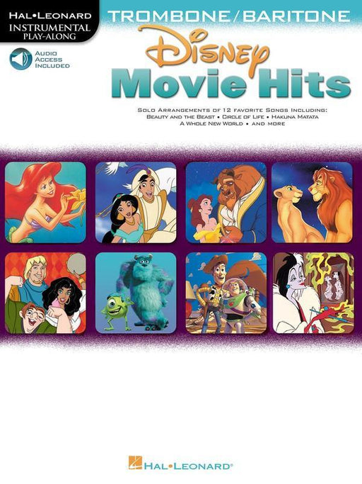 Disney Movie Hits for Trombone/Baritone B.C.-Brass-Hal Leonard-Engadine Music