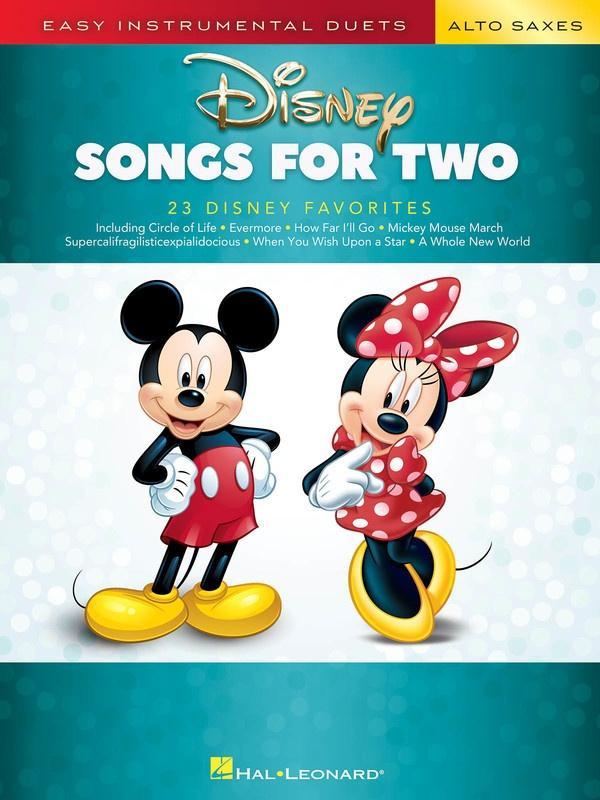 Disney Songs for Two Alto Saxes-Woodwind-Hal Leonard-Engadine Music