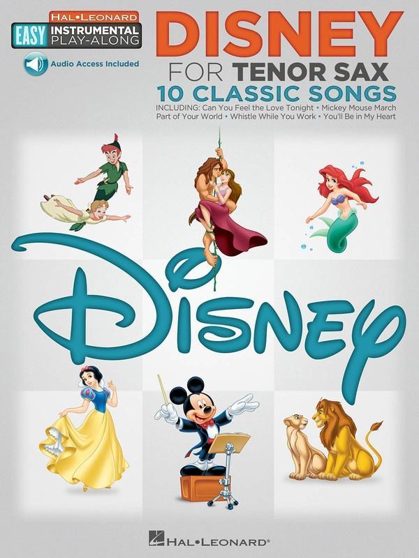 Disney Tenor Sax Easy Instrumental Play-Along-Woodwind-Hal Leonard-Engadine Music