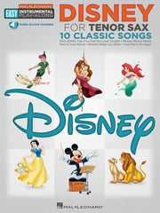Disney Tenor Sax Easy Instrumental Play-Along-Woodwind-Hal Leonard-Engadine Music