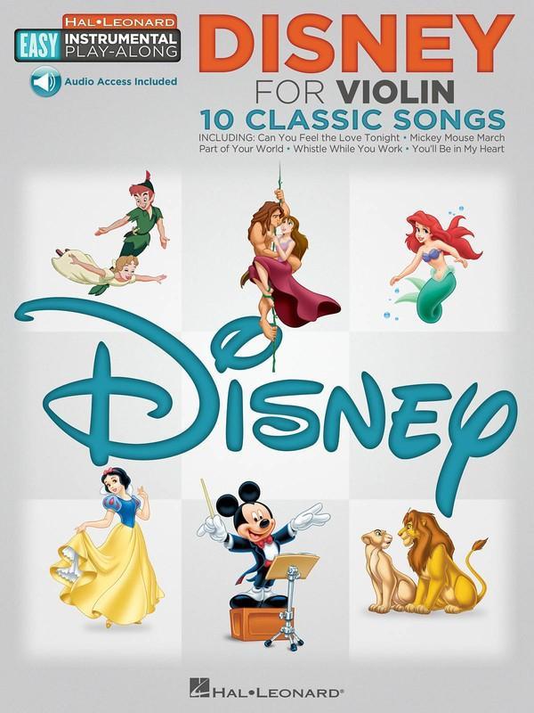 Disney Violin Easy Instrumental Play-Along-Strings-Hal Leonard-Engadine Music