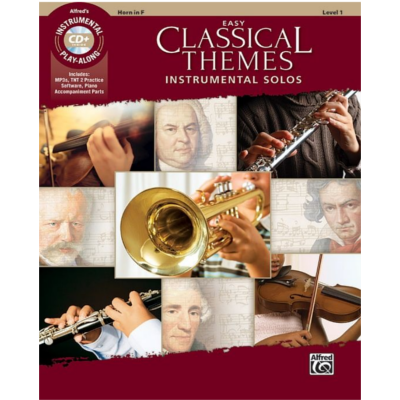Easy Classical Themes Instrumental Solos - Horn in F-Brass-Alfred-Engadine Music