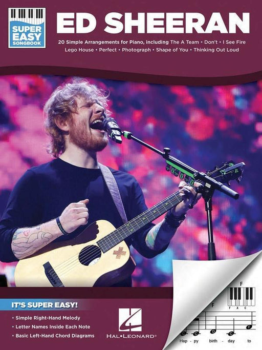 Ed Sheeran - Super Easy Songbook, Piano-Piano & Keyboard-Hal Leonard-Engadine Music
