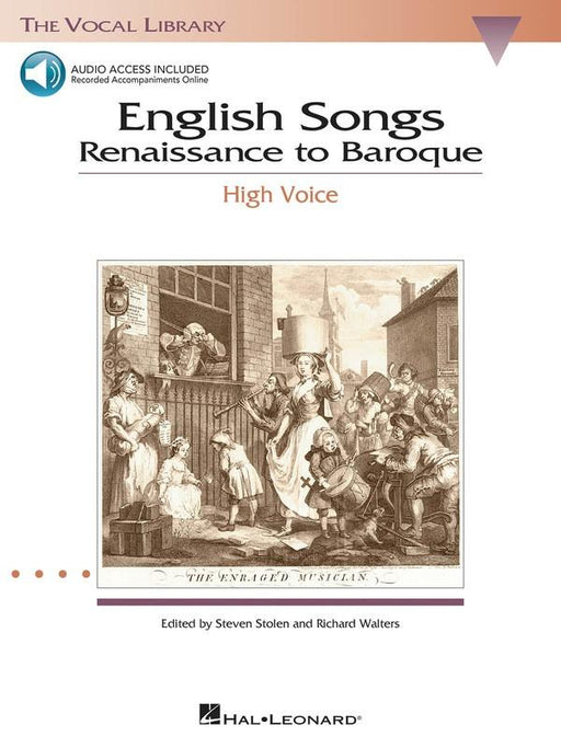 English Songs: Renaissance to Baroque, High Voice - Book & Online Audio-Vocal-Hal Leonard-Engadine Music