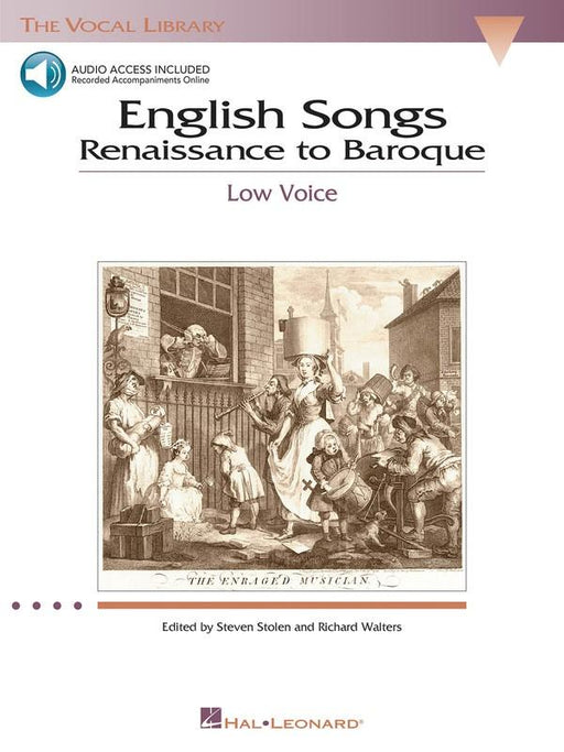 English Songs: Renaissance to Baroque, Low Voice - Book & Online Audio-Vocal-Hal Leonard-Engadine Music