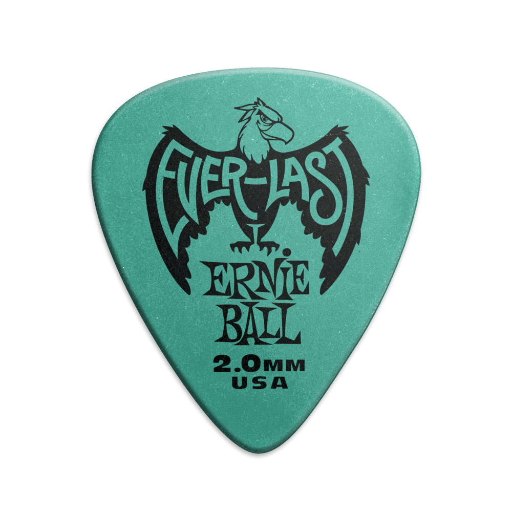 Ernie Ball 2.0mm Teal Everlast Picks (12 Pack)