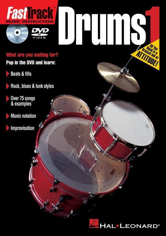 FastTrack Drums Method 1, DVD-CD & DVD-Hal Leonard-Engadine Music