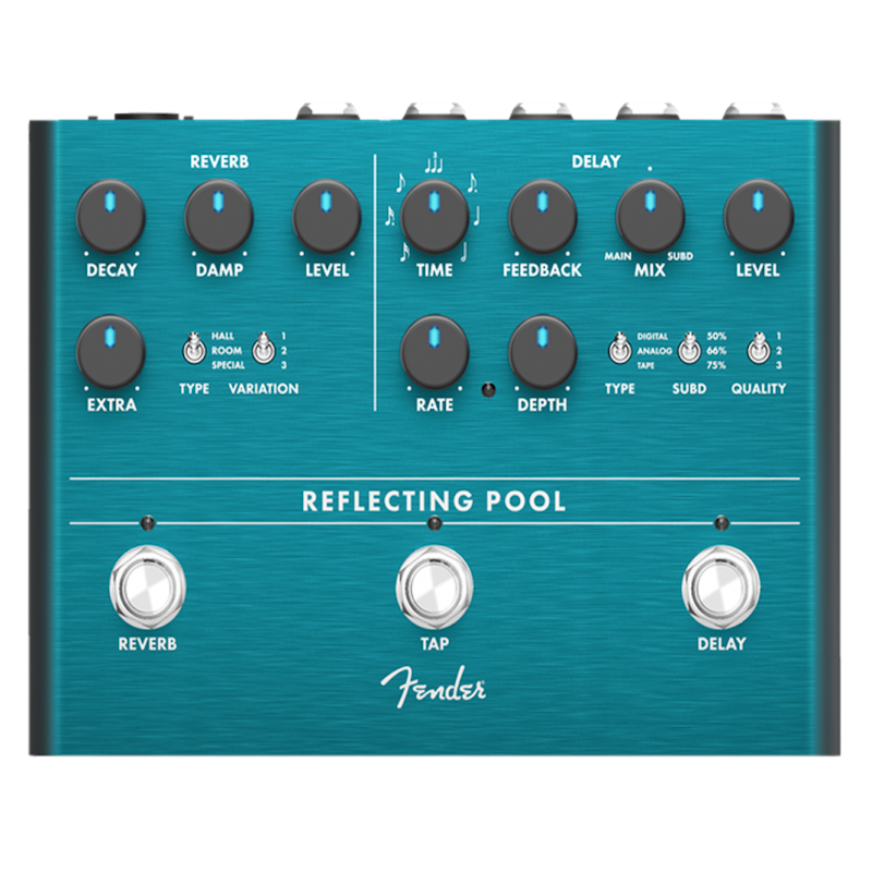 Fender Reflecting Pool Delay/Reverb Effects Pedal - 0234546000-Guitar Effects-Fender-Engadine Music