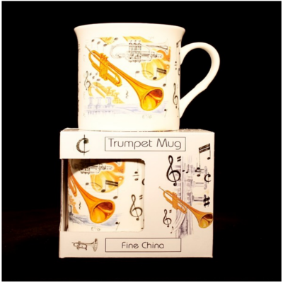 Fine China Mug Trumpet-Homeware-Engadine Music-Engadine Music