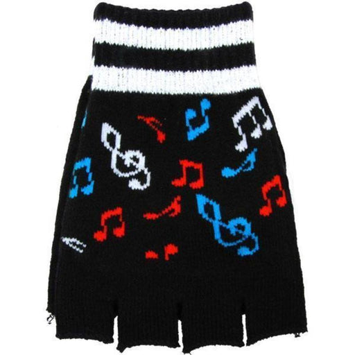 Fingerless Gloves With Color Music Notes-Clothing & Bags-Engadine Music-Engadine Music