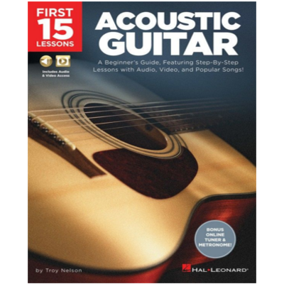 First 15 Lessons - Acoustic Guitar-Guitar & Folk-Hal Leonard-Engadine Music