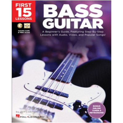 First 15 Lessons - Bass Guitar-Guitar & Folk-Hal Leonard-Engadine Music