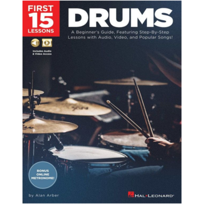 First 15 Lessons - Drums-Percussion-Hal Leonard-Engadine Music